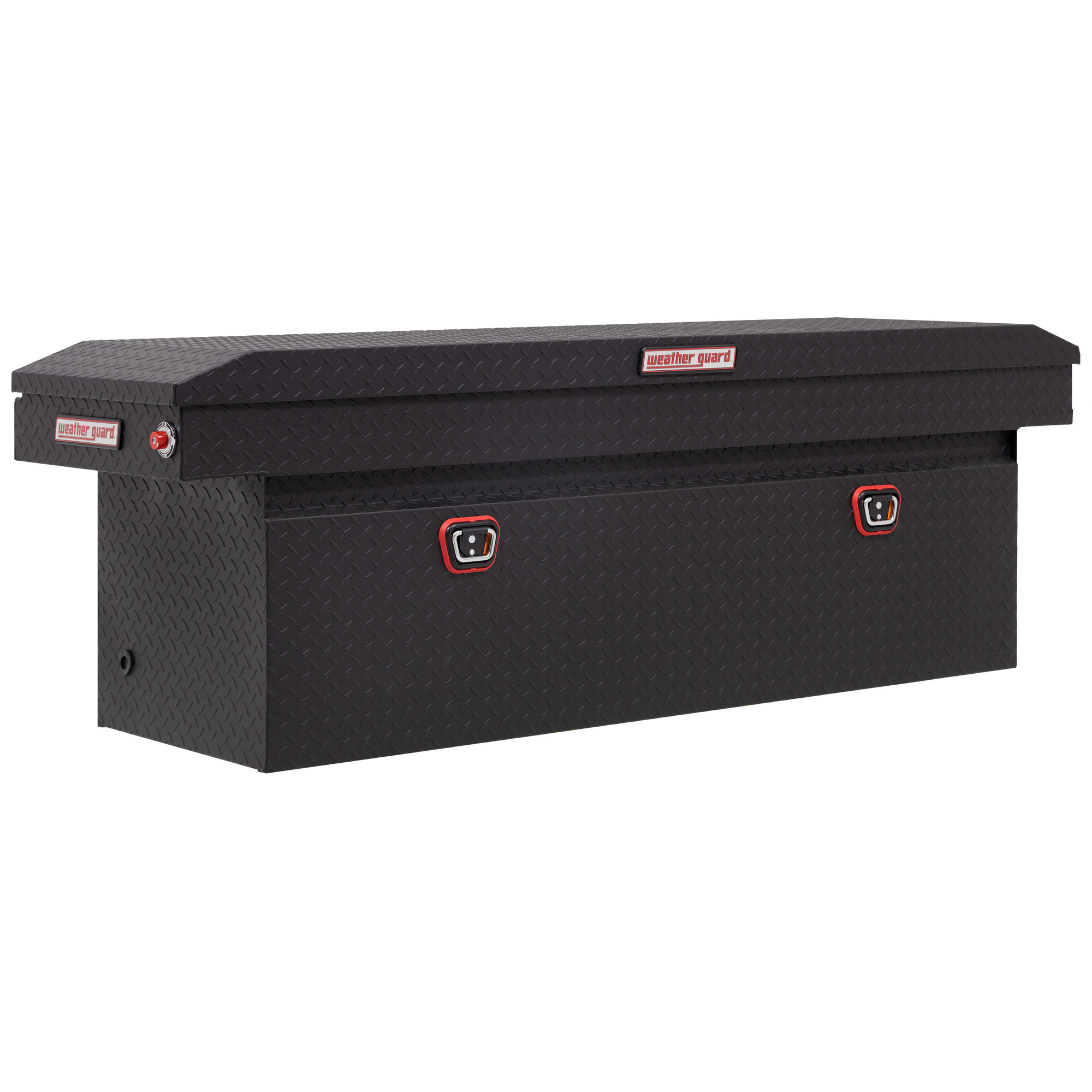 Weather Guard, 71.5in. Saddle Box, Width 72 in, Material Aluminum, Color Finish Textured Matte Black, Model# 123-52-03